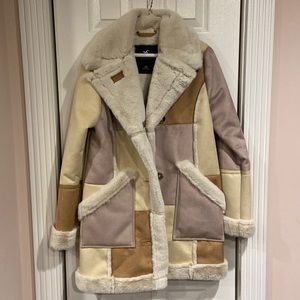 Hollister patchwork coat. NWT